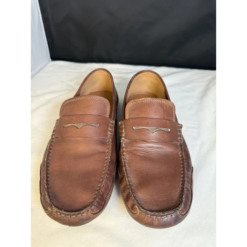 Clarks 16326 Brown Leather Ortholite Penny‎ Driving Loafers Mens 11.5 US Brown